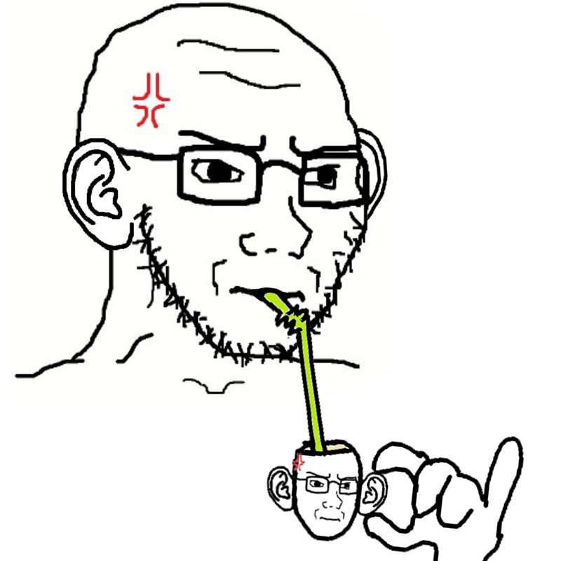 irritated soyak drinking a smaller irritated soyak.png