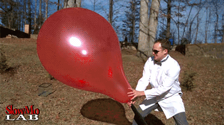 Balloon Popping in Slow Motion