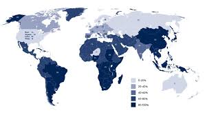 Lactose intolerance by percent of the population - Vivid Maps