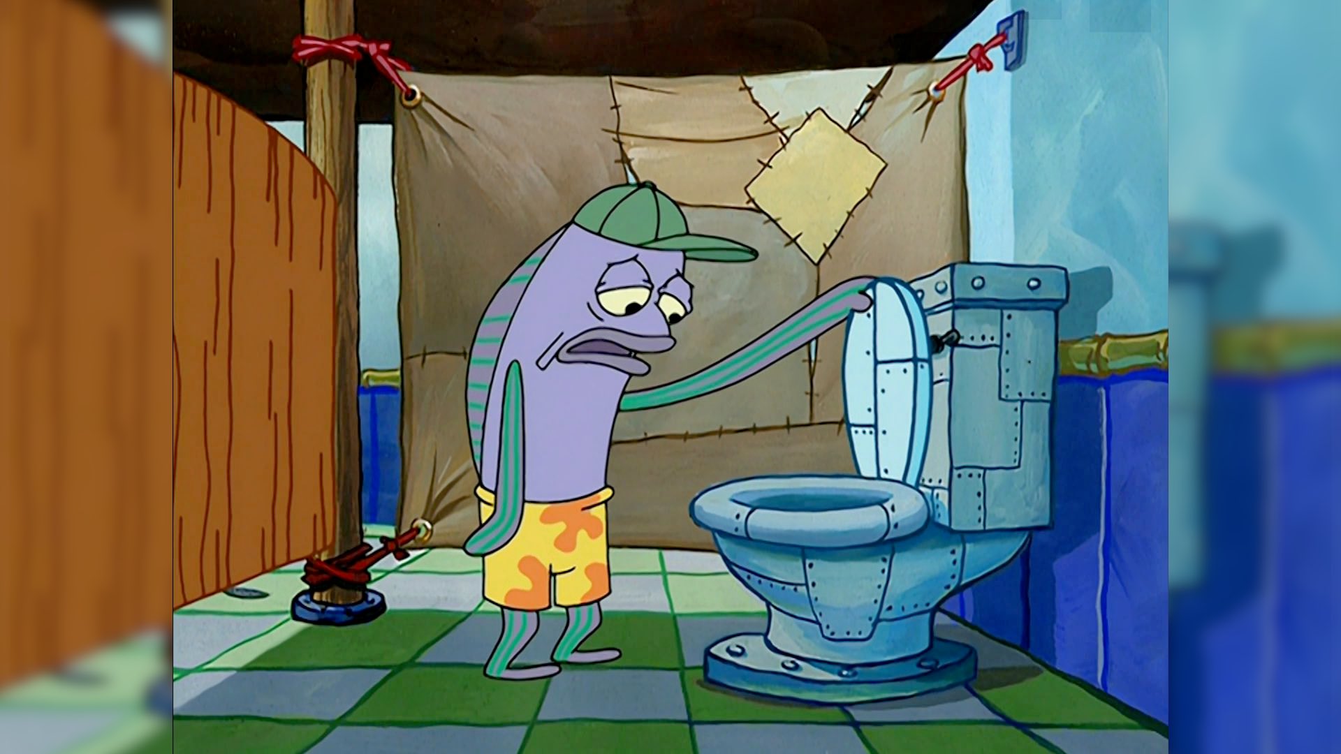 Oh That's Real Nice / SpongeBob Fish Looking Into Toilet | Know Your Meme