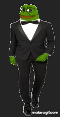 Pepe walking on Make a GIF