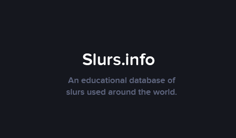 slurs.info