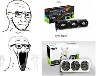 anime closed_mouth concerned glasses gpu hand hands_up hololive meta:missing_variant open_mouth shirakami_fubuki soyjak stretched_mouth stubble text thing_japanese vtuber // 599x475 // 58.1KB